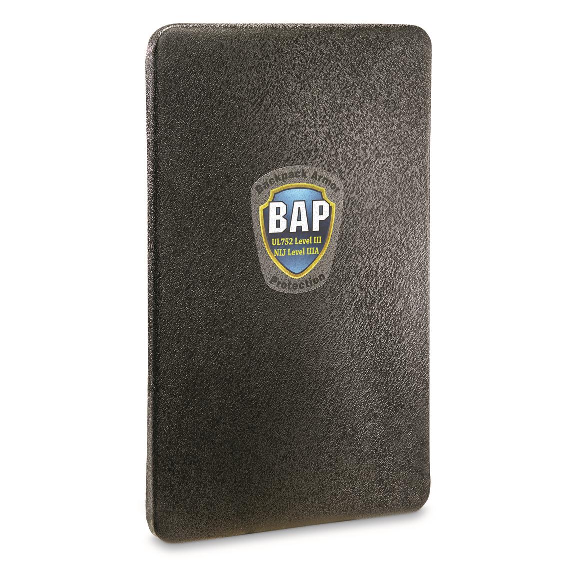 BAP Backpack Armor Protection Level IIIA Body Armor Plate, Black