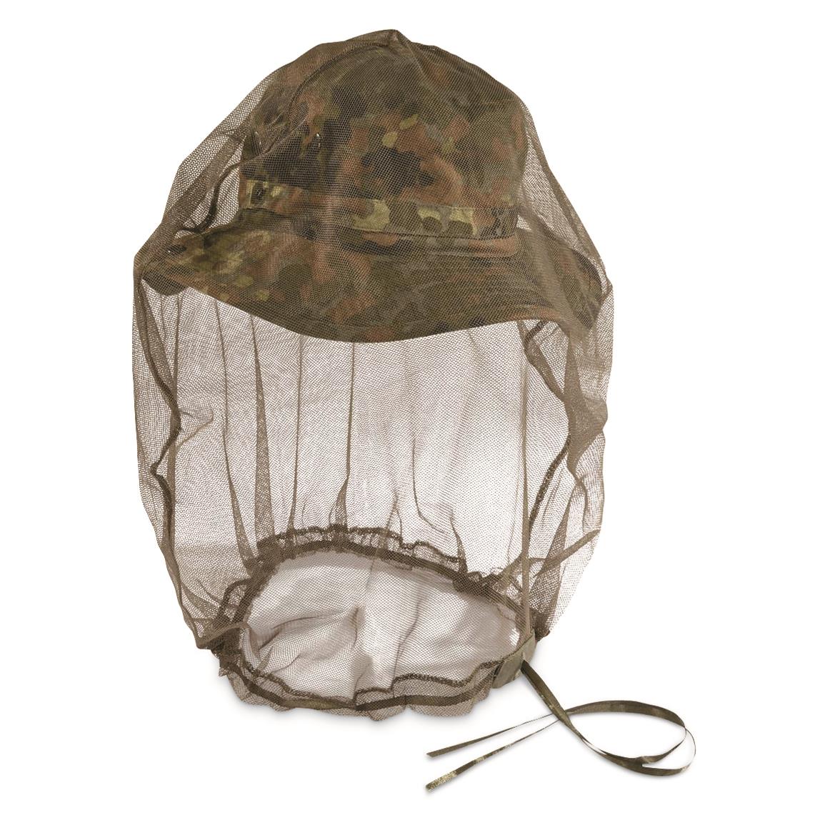 German Military Surplus Mosquito Head Nets, 3 Pack, Used