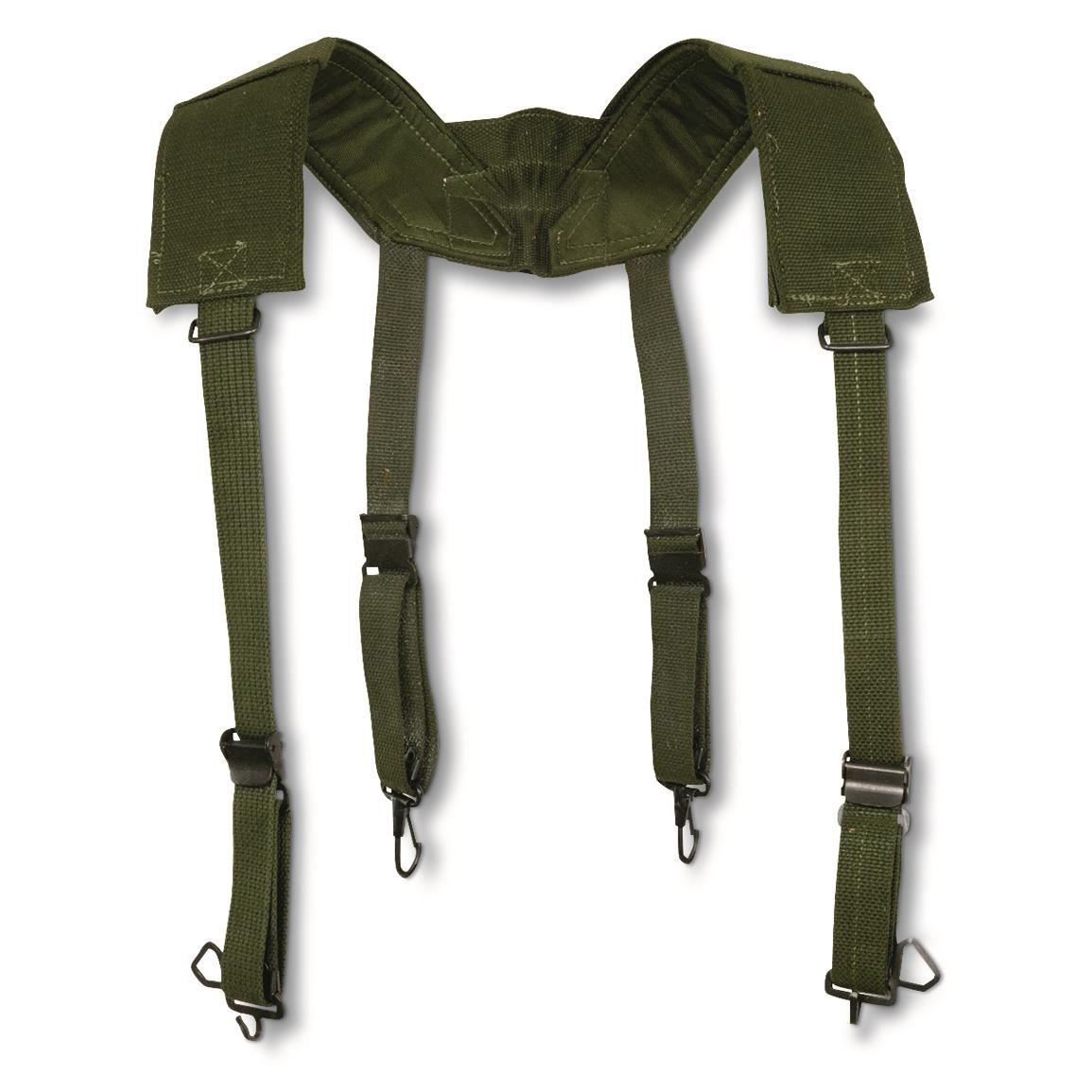 Belgian Military M56 Suspenders, 3 Pack, Used