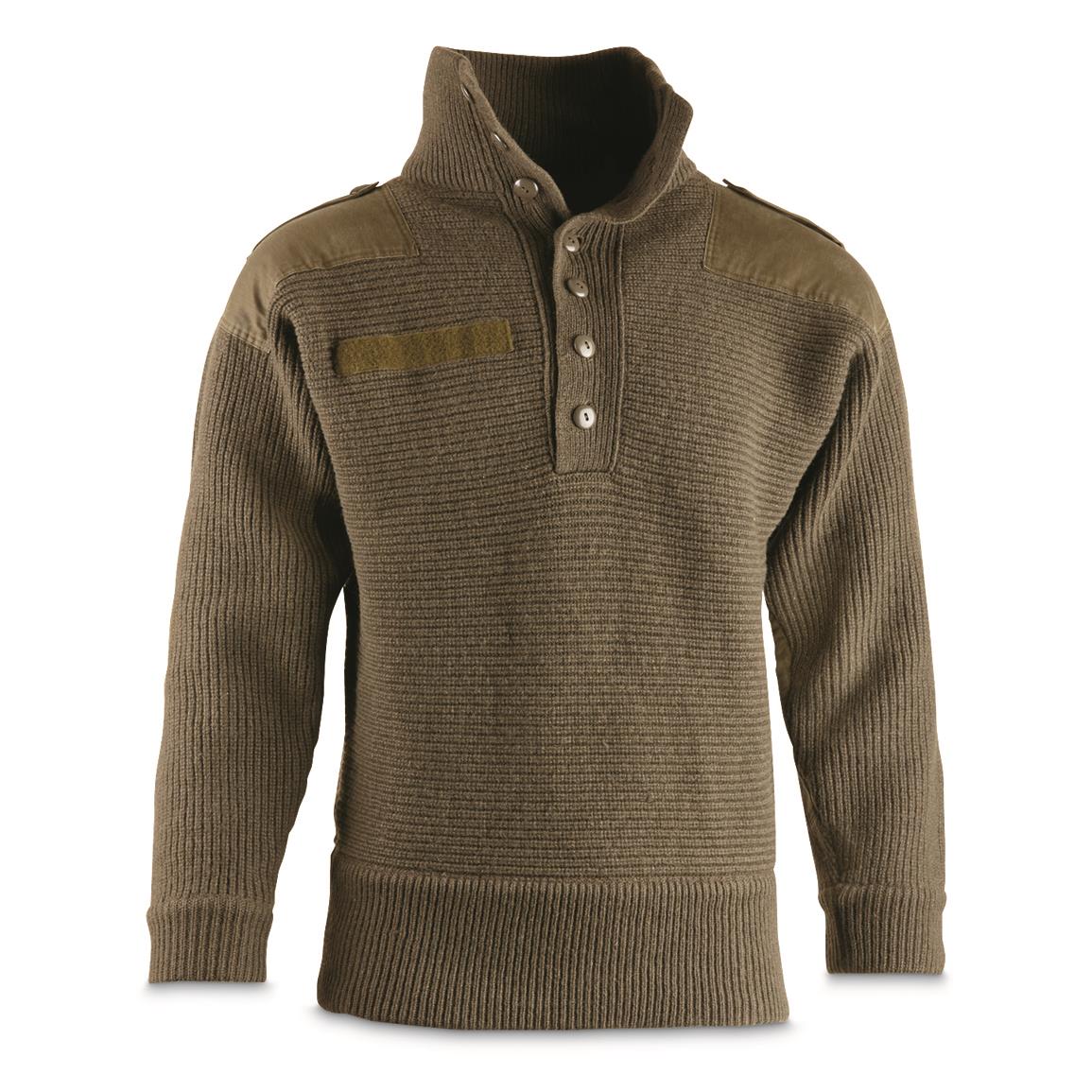 Austrian Military Surplus Heavyweight Wool Sweater, Used 711721