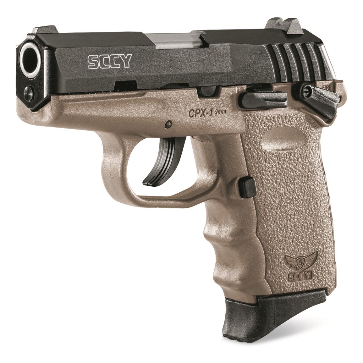 SCCY CPX-1, Semi-automatic, 9mm, 3.1" Barrel, FDE/Black Nitride, 10+1 Rounds