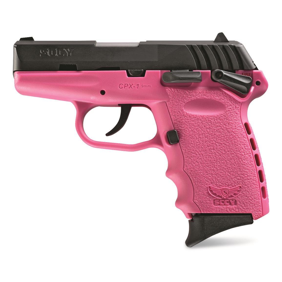 SCCY CPX-1, Semi-automatic, 9mm, 3.1" Barrel, Pink/Black Nitride, 10+1 Rounds