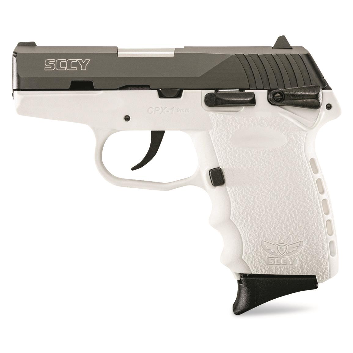 SCCY CPX-1, Semi-automatic, 9mm, 3.1" Barrel, White/Black Nitride, 10+1 Rounds