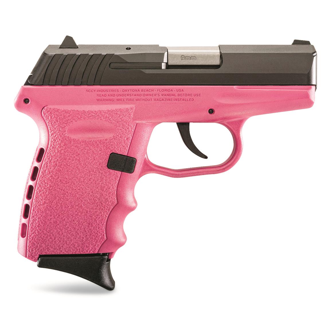 SCCY CPX-2, Semi-automatic, 9mm, 3.1" Barrel, Pink/Black Nitride, 10+1 Rounds