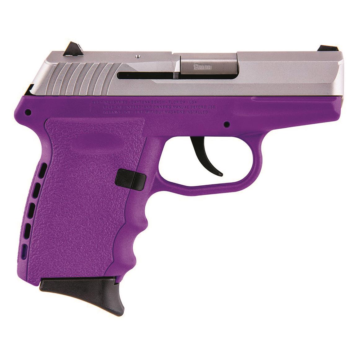 SCCY CPX-2, Semi-automatic, 9mm, 3.1" Barrel, Purple/Stainless, 10+1 Rounds