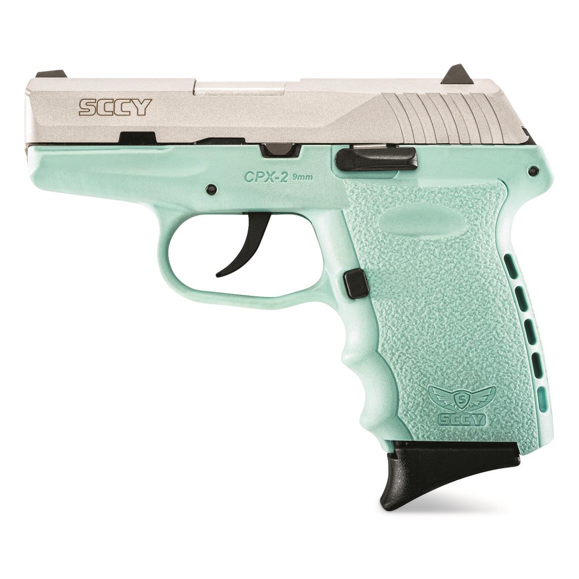 SCCY CPX-2, Semi-automatic, 9mm, 3.1" Barrel, Blue/Stainless, 10+1 Rounds