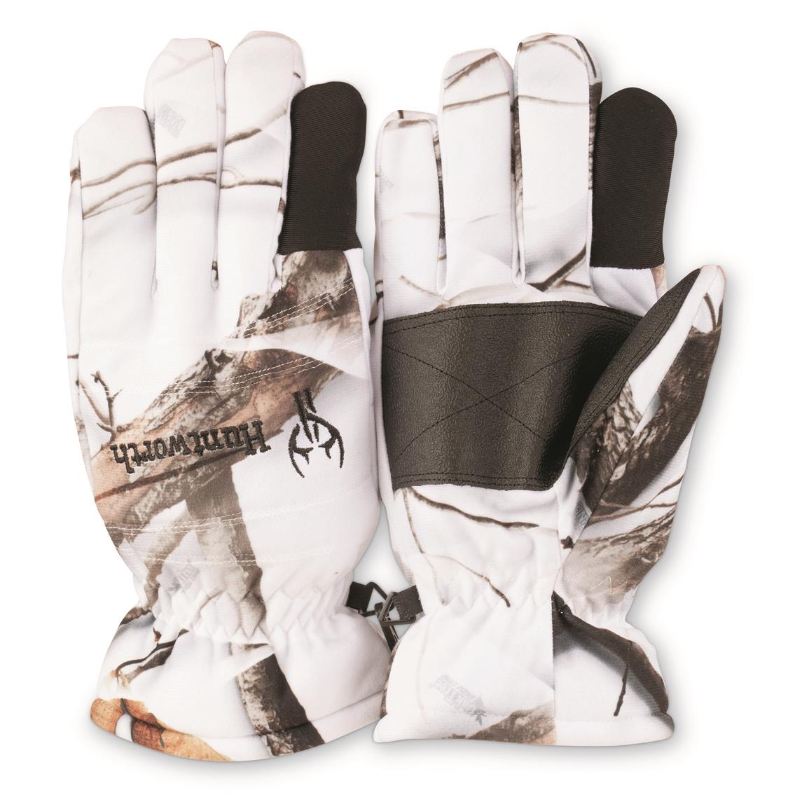 Huntworth Men's Classic Insulated Hunting Gloves, 40-gram, Snow Camo Brown