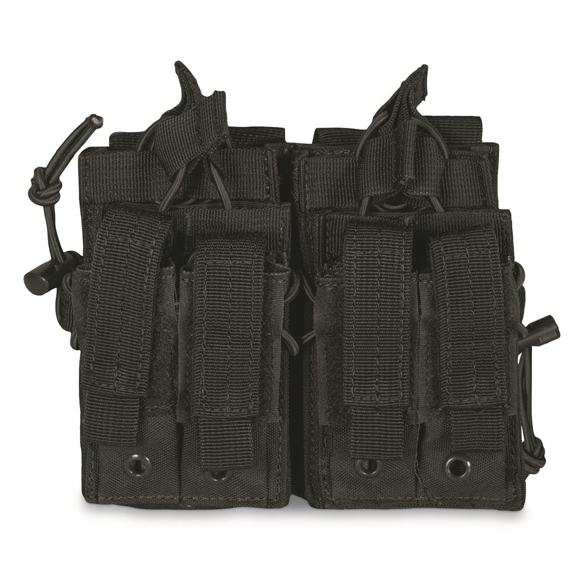 Fox Outdoor Tactical Quad Stack Mag Pouch, Black