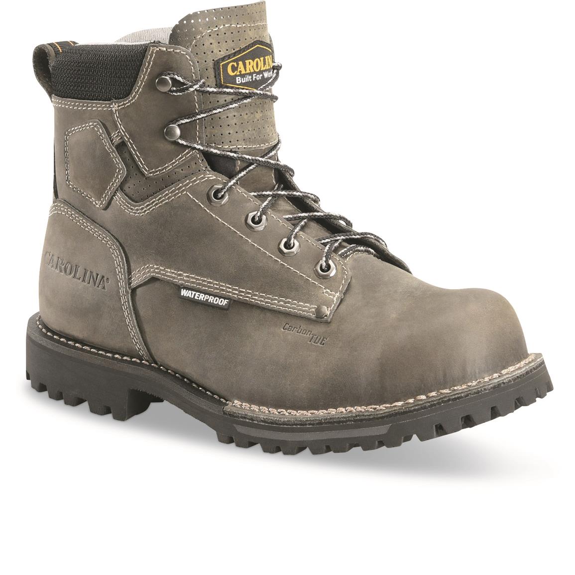 Carolina Men's Pitstop Lo Waterproof Composite Toe Work Boots, Gray