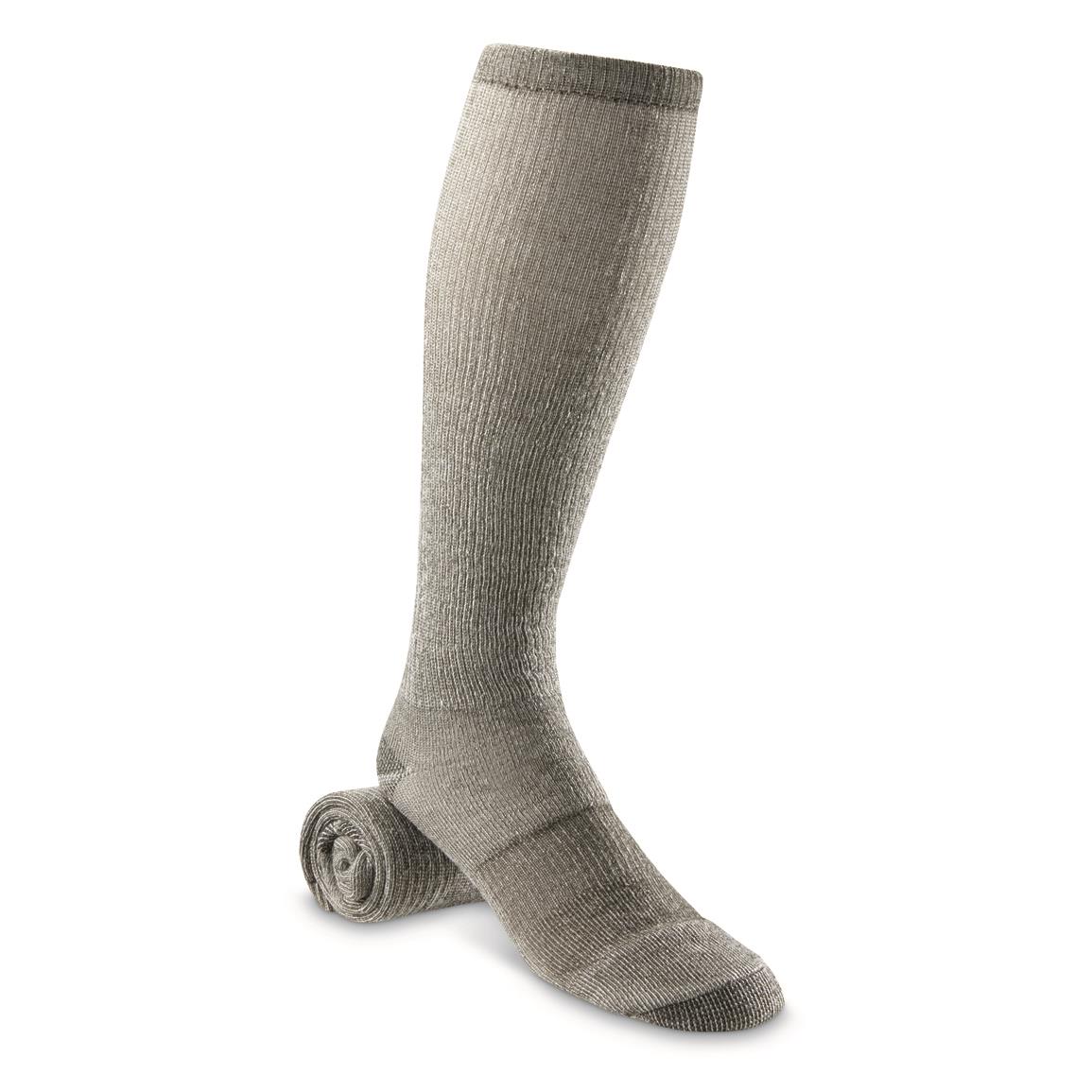 Guide Gear 16" Wool-blend Socks, 6 Pairs, Olive