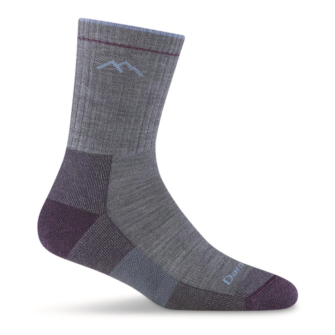 Darn Tough Hiker Micro Crew Cushion Hiking Socks for Women - Light Denim
