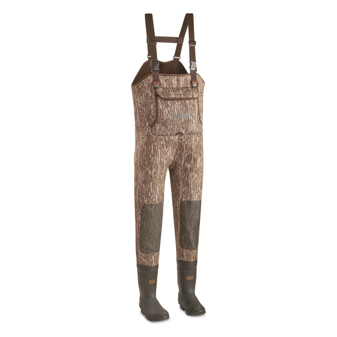 Guide Gear Men's Insulated Hunting Chest Waders, 1,000-gram, Stout Sizes, Mossy Oak Bottomland®