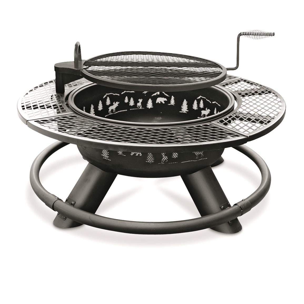 Castlecreek 47 Fire Pit With Bbq Grate, Big Horn Outdoors Fire Pit