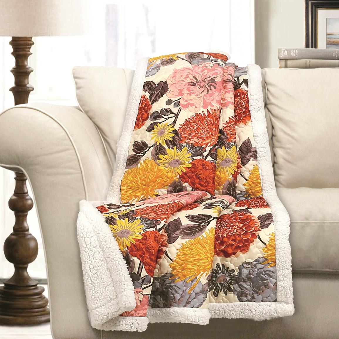 Lush Décor Agnes Throw Sherpa Blanket - 713341, Blankets & Throws at ...