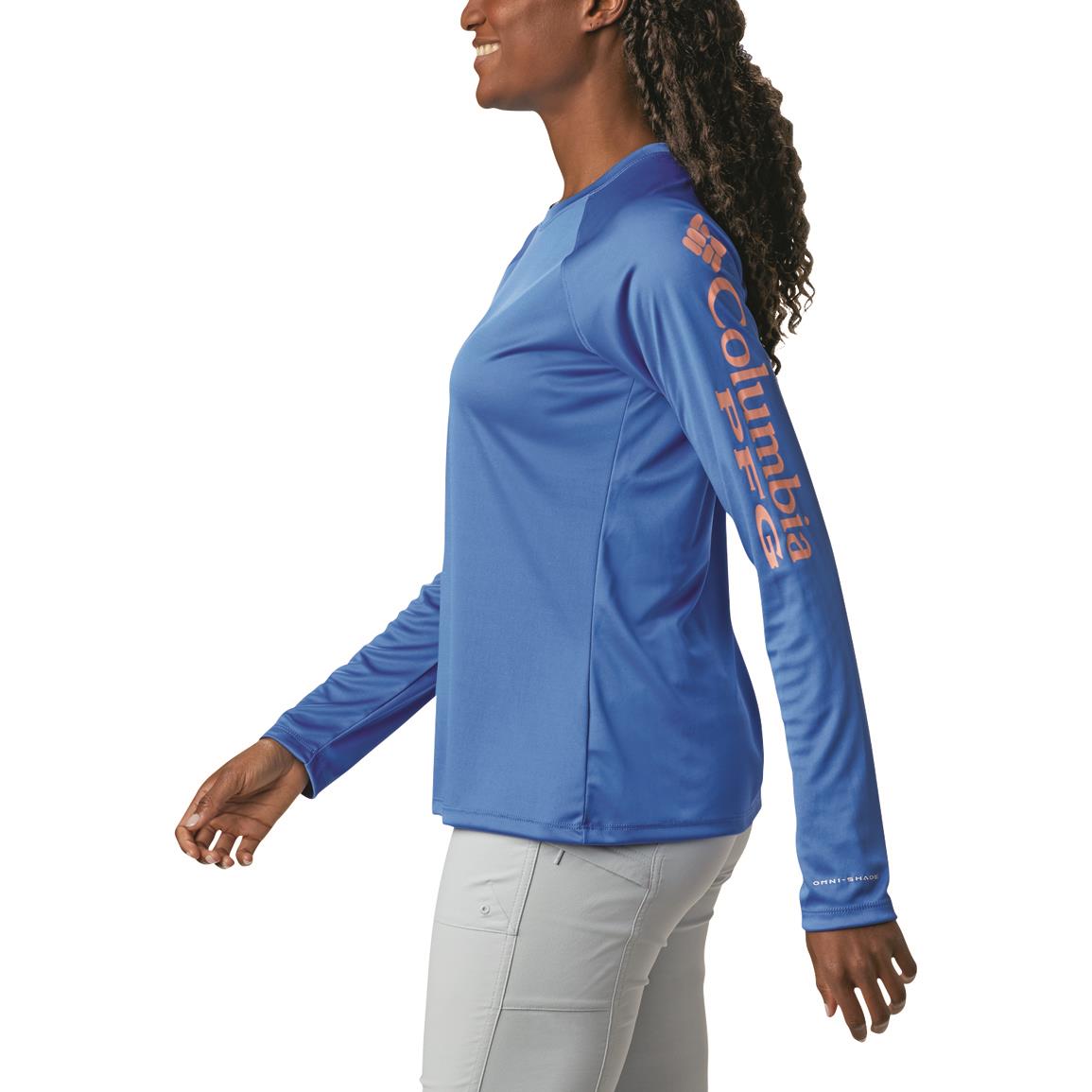 Columbia Women's PFG Tidal Tee II Shirt, Stormy Blue