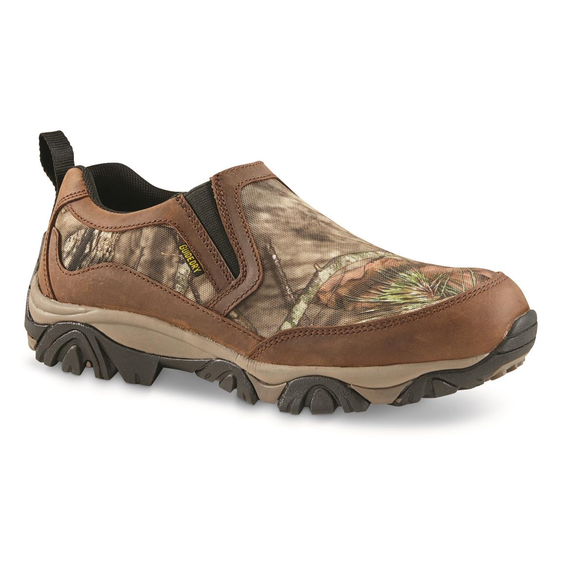 Guide Gear Men's Arrowhead II Camo Nylon/Leather Waterproof Slip-on Shoes, Mossy Oak Break-Up® COUNTRY™