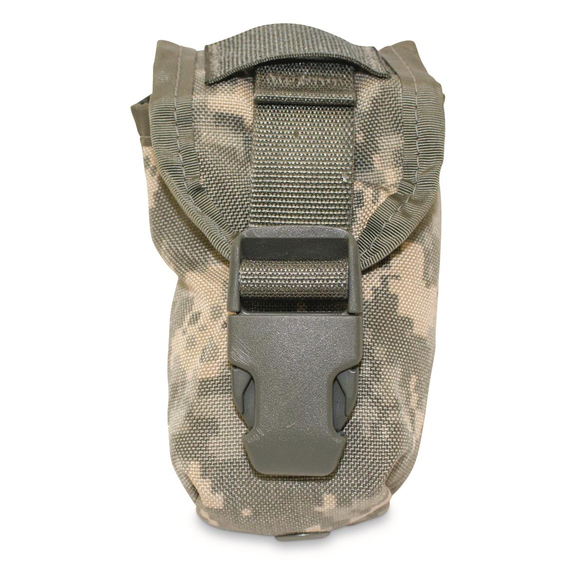 U.S. Military Surplus Flash Bang Grenade Pouch, 4 Pack, Used, ACU