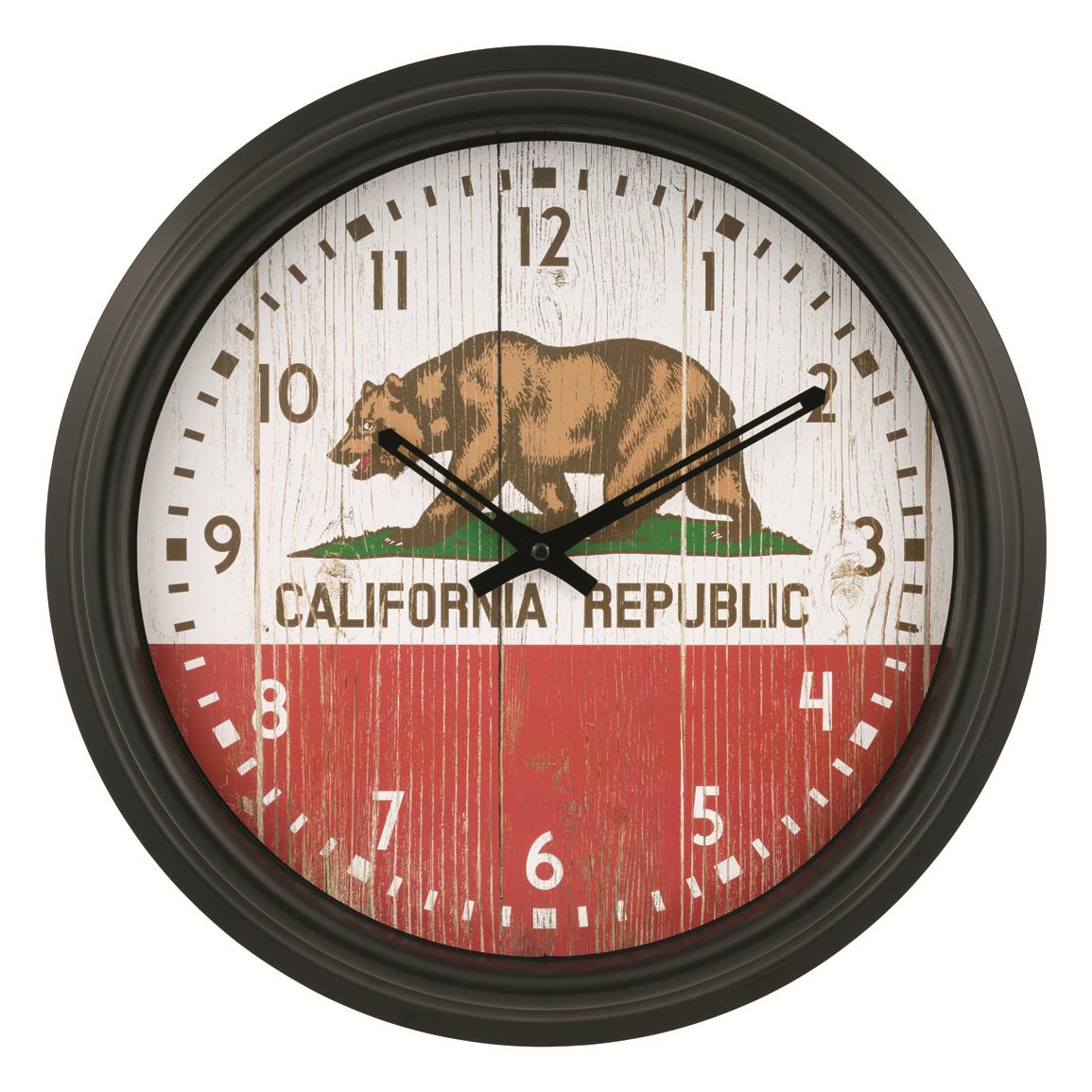 La Crosse Technology California Republic Indoor/Outdoor Wall Clock