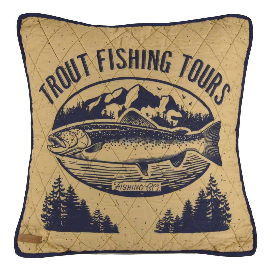 Donna Sharp Lake House Trout Accent Pillow