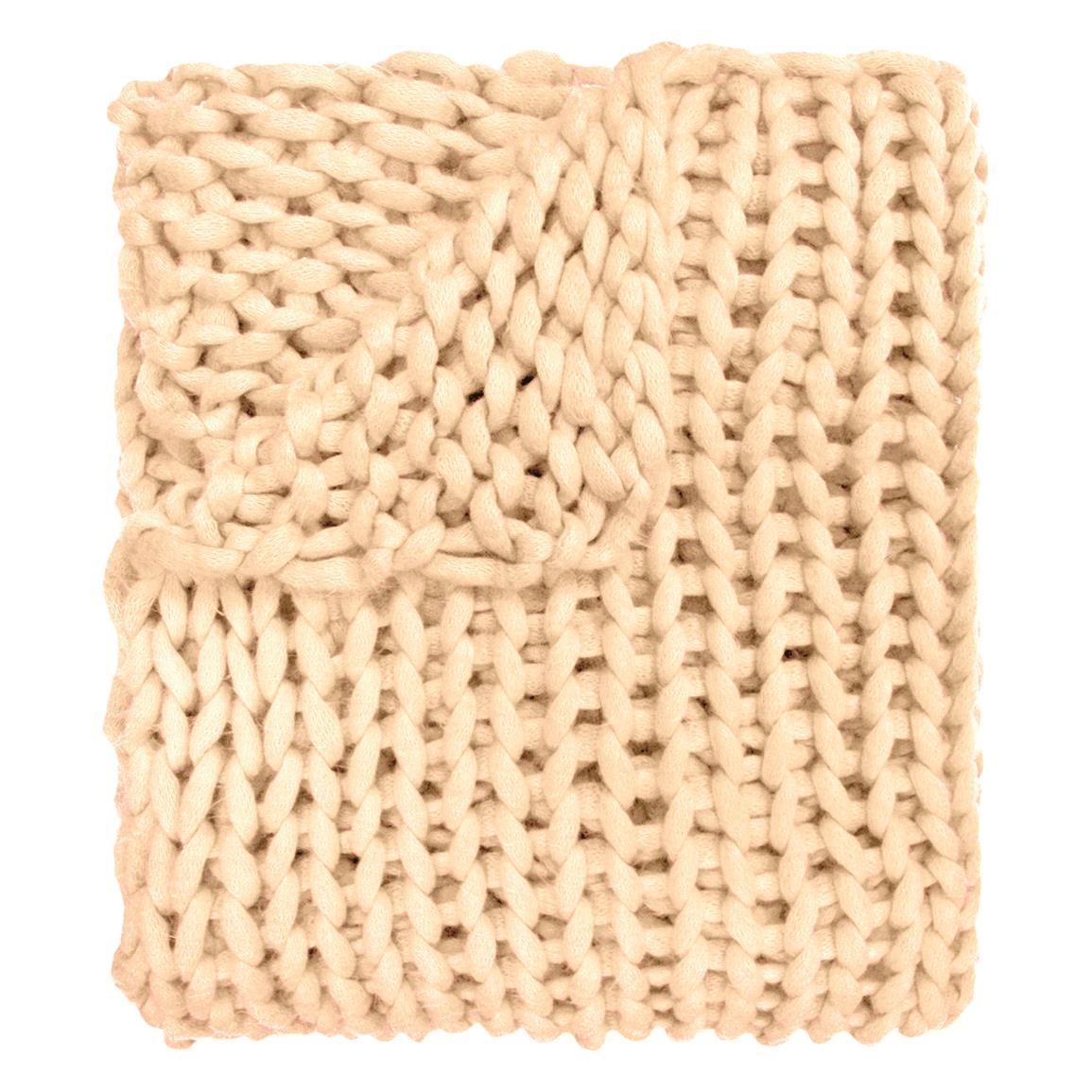 Your Lifestyle by Donna Sharp Chunky Knit Throw, Cream