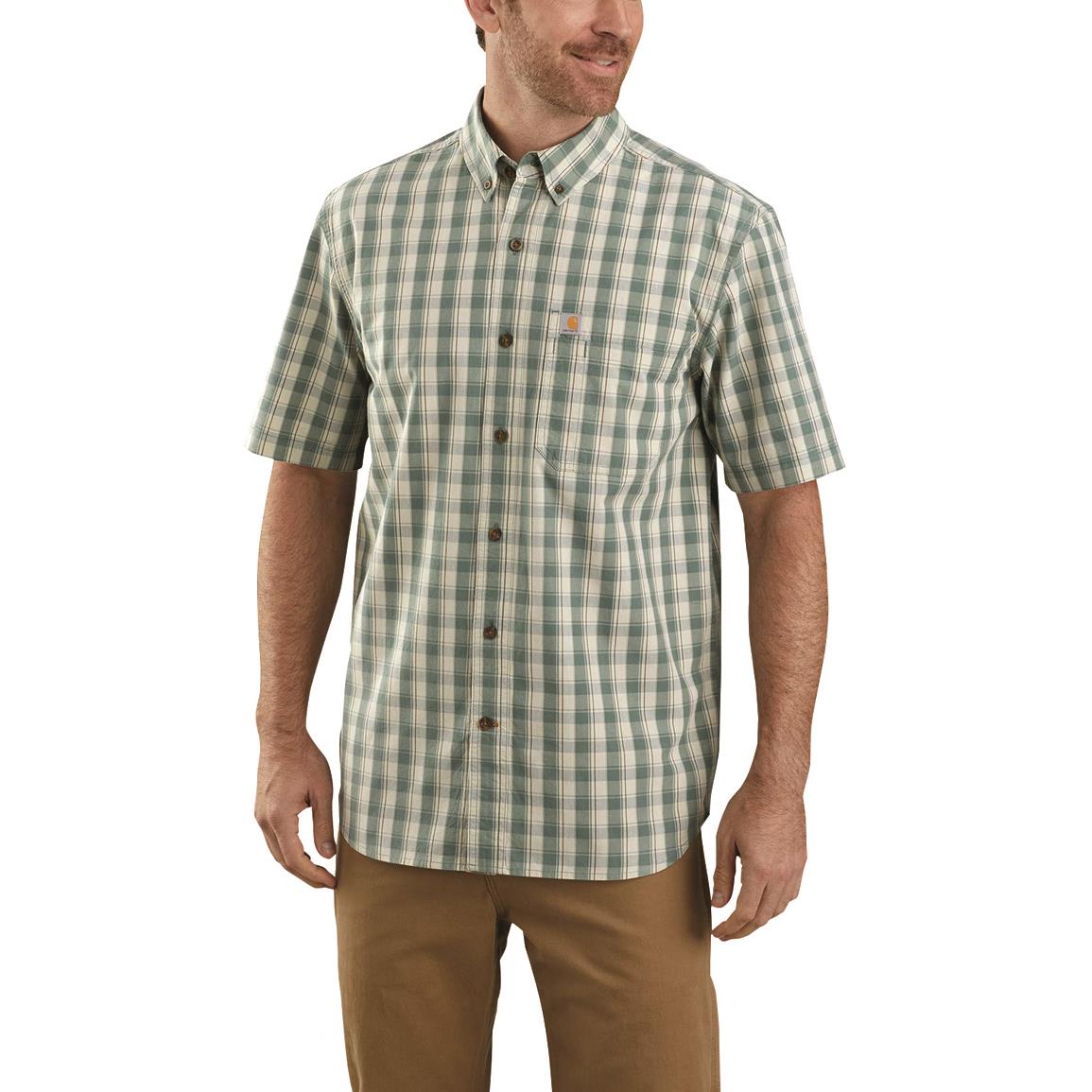Carhartt Men's Plaid Relaxed Fit Short Sleeve Shirt - 713942, Shirts