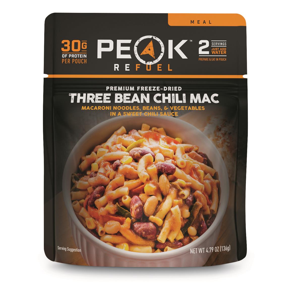 Peak Refuel Three Bean Chili Mac Freeze-dried Meal