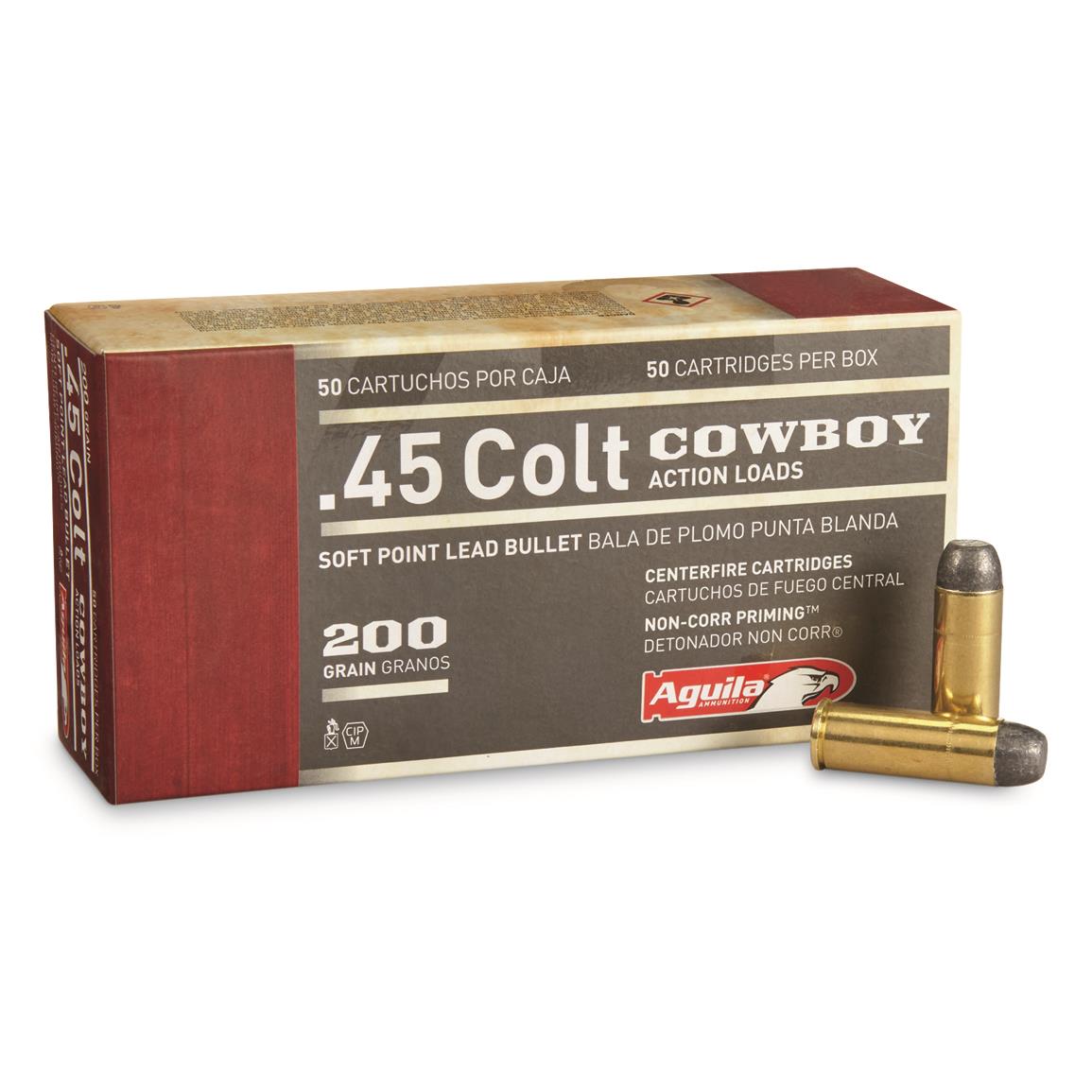 Aguila Cowboy Action Loads, .45 Colt, SP, 200 Grain, 50 Rounds