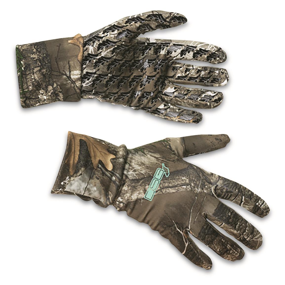 DSG Women's D-Tech Liner Gloves, Realtree Edge Camo