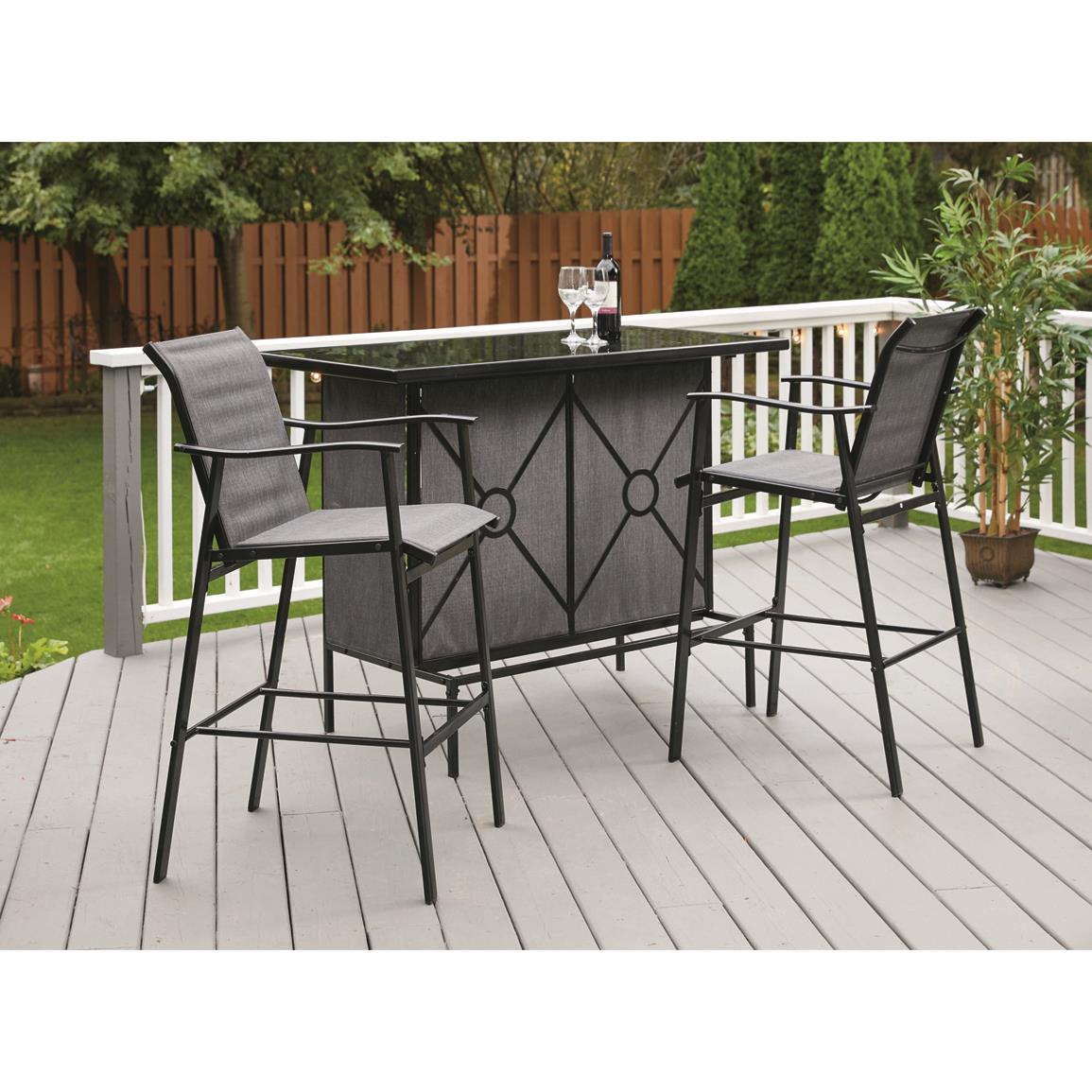 Castlecreek Outdoor Patio Furniture Bar Set 3 Piece 714487 Patio Furniture At Sportsman S Guide