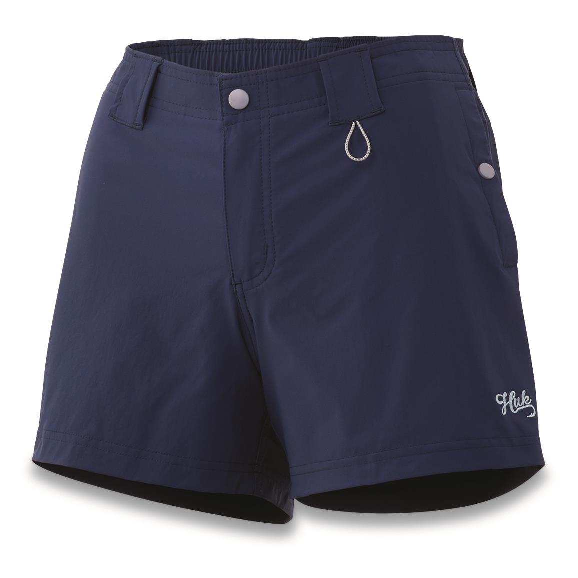 Huk Women's Let's Go Fish Shorts 714572, Jeans, Pants & Leggings at