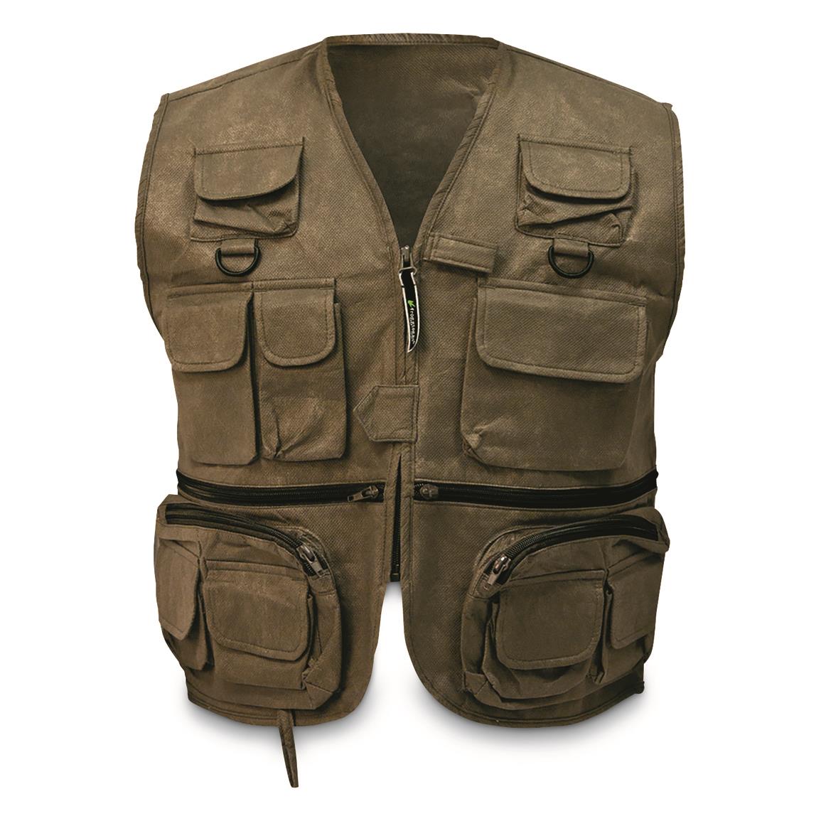frogg toggs Cascades Classic50 Fly Fishing Vest, Stone