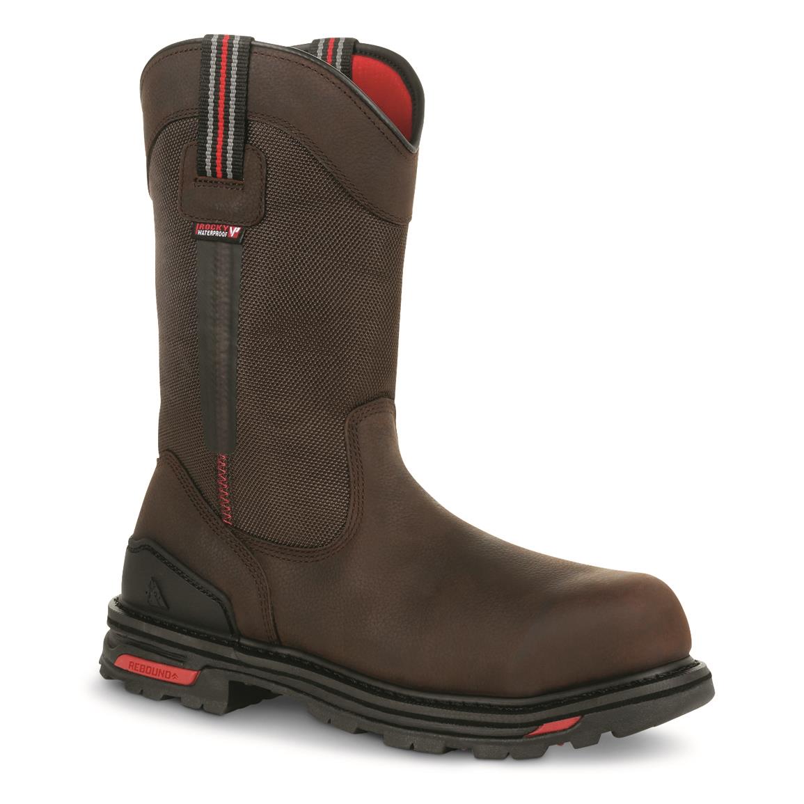 pull on composite toe work boots