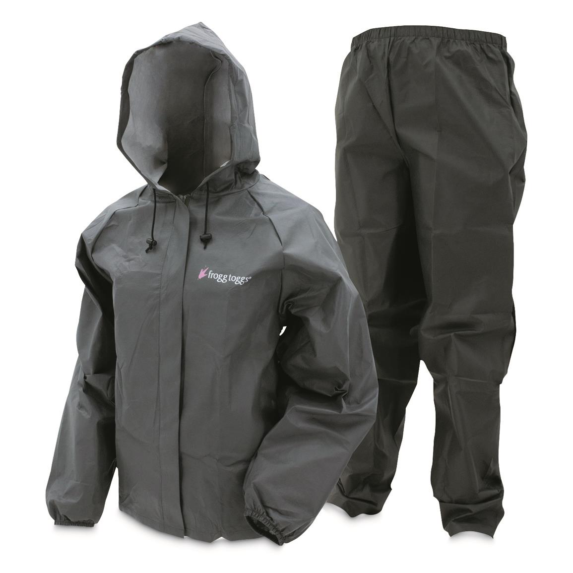 frogg toggs Women's Ultra-Lite2 Rain Suit, Carbon