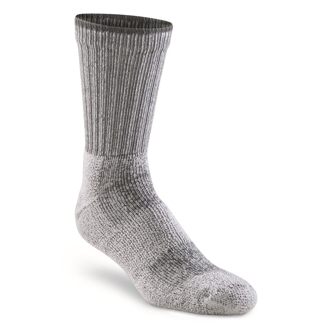 Fox River Men's Wick Dry Euro Crew Socks, 2 Pairs, Gray