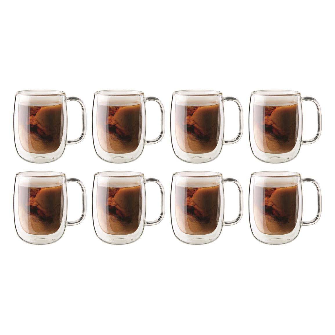 Zwilling Sorrento Plus Double Wall Glass Coffee Mug Set, 8-pc.
