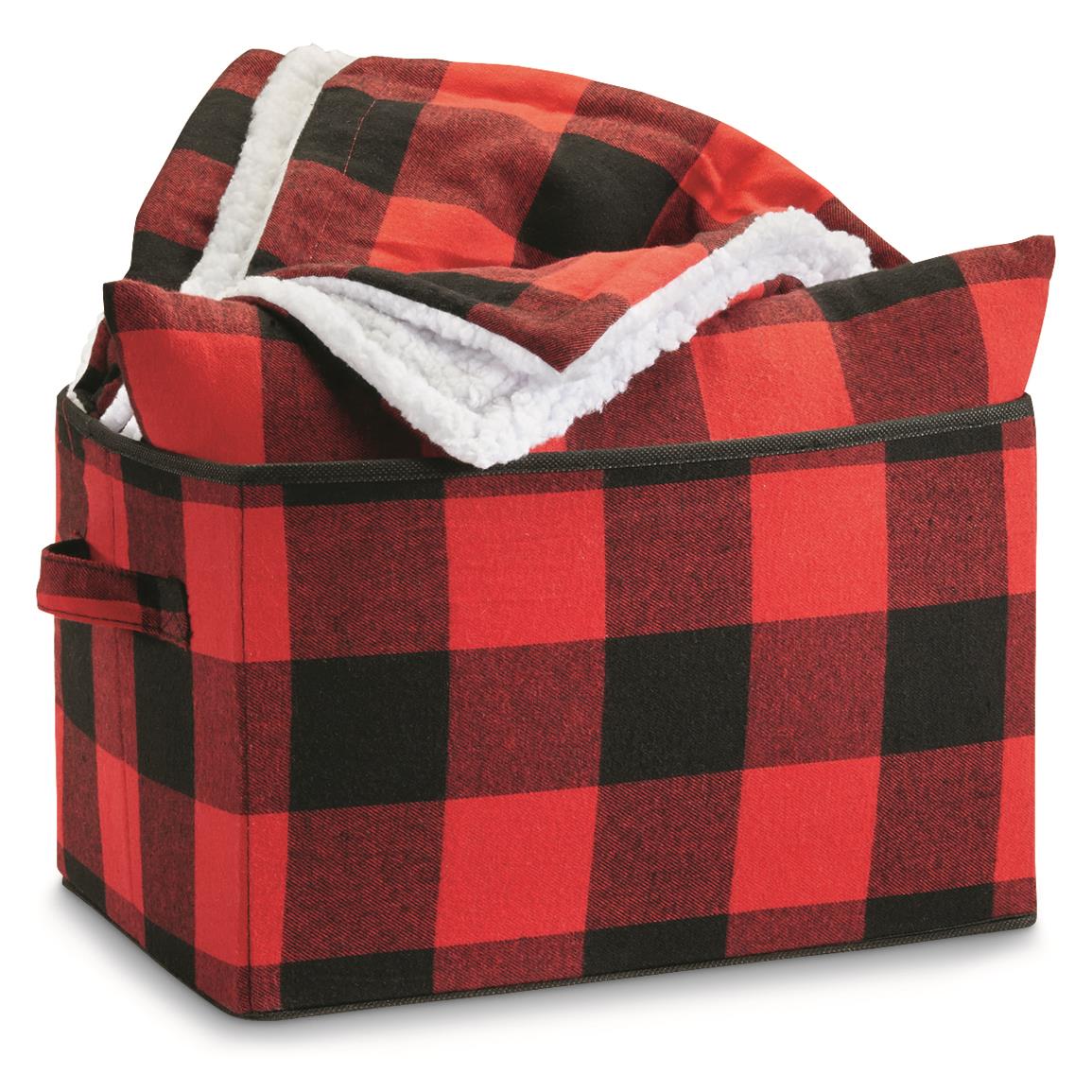 Lush Decor Buffalo Plaid Gift Set 3 Piece 715041 Blankets