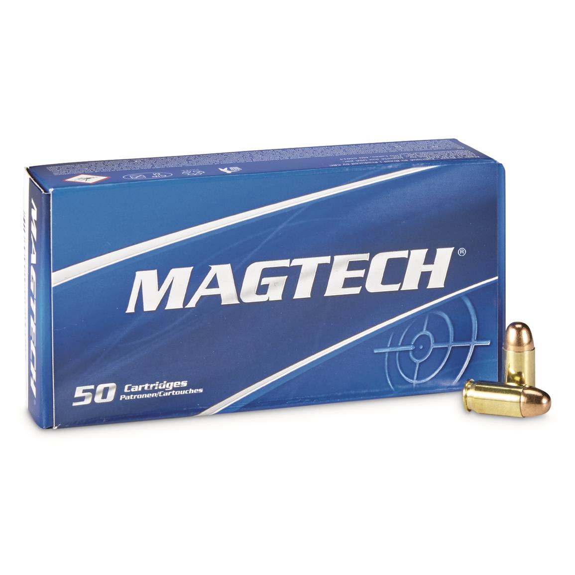 Magtech, .380 ACP, FMC, 95 Grain, 50 Rounds - 71514, .380 ACP Ammo at ...