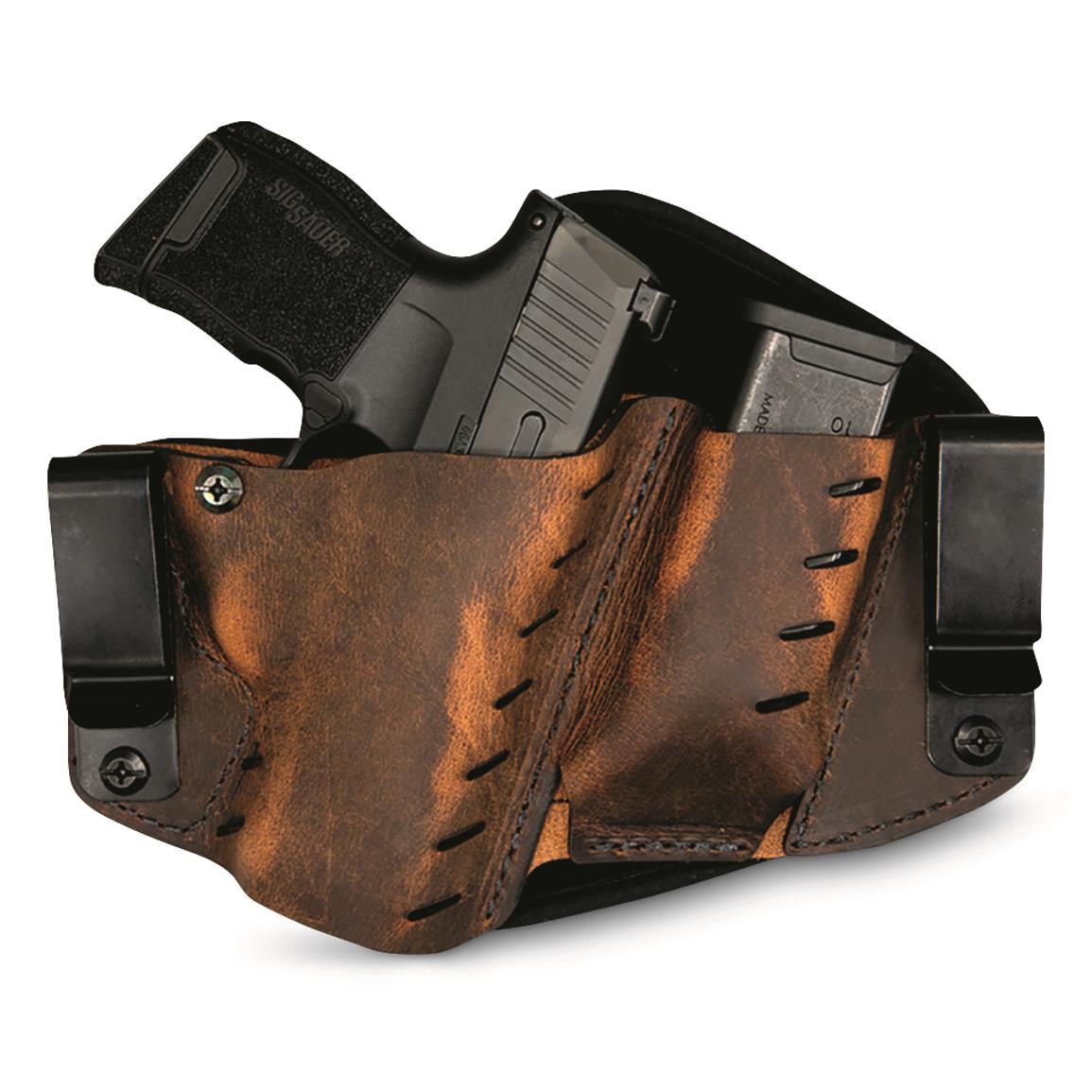 FoxX Holsters Leather & Kydex IWB Magazine Carrier Holster Sig Sauer P365 Ambi 