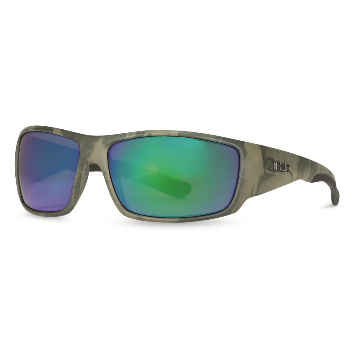 Huk Men's Spearpoint Polarized Sunglasses, Southern Tier Subphantis/smoke/green Mir