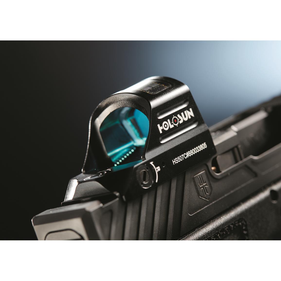The Holosun HS507C provides multiple reticles in a single compact reflex sight.