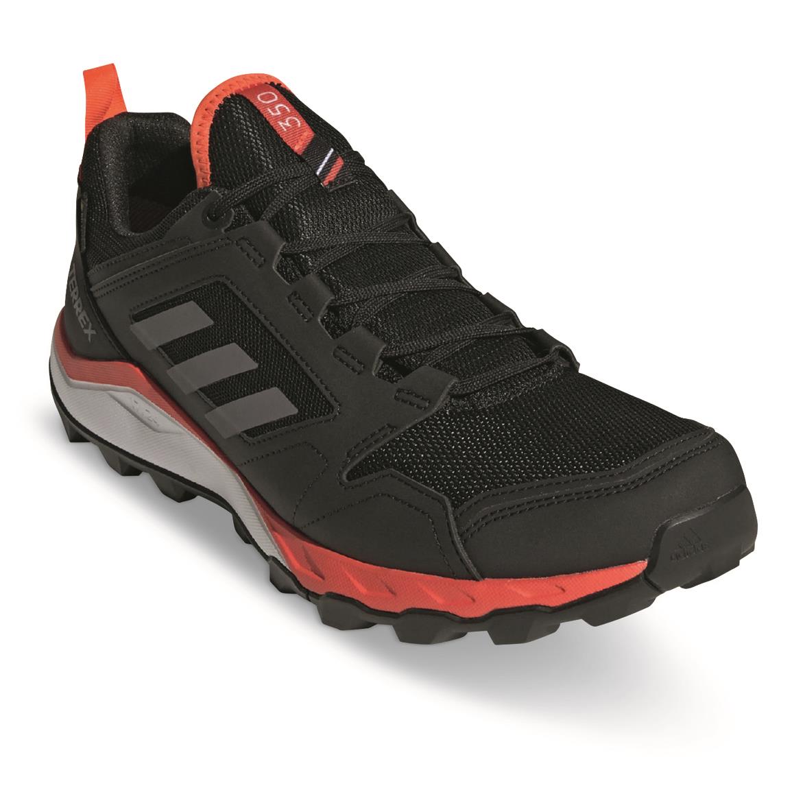Adidas Men's Terrex Agravic TR GTX Waterproof Trail Running Shoes, GORE-TEX, Core Black/grey Four/solar Red