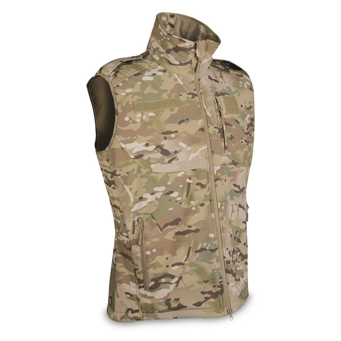 Mil-Tec Softshell Combat Vest, Multitarn