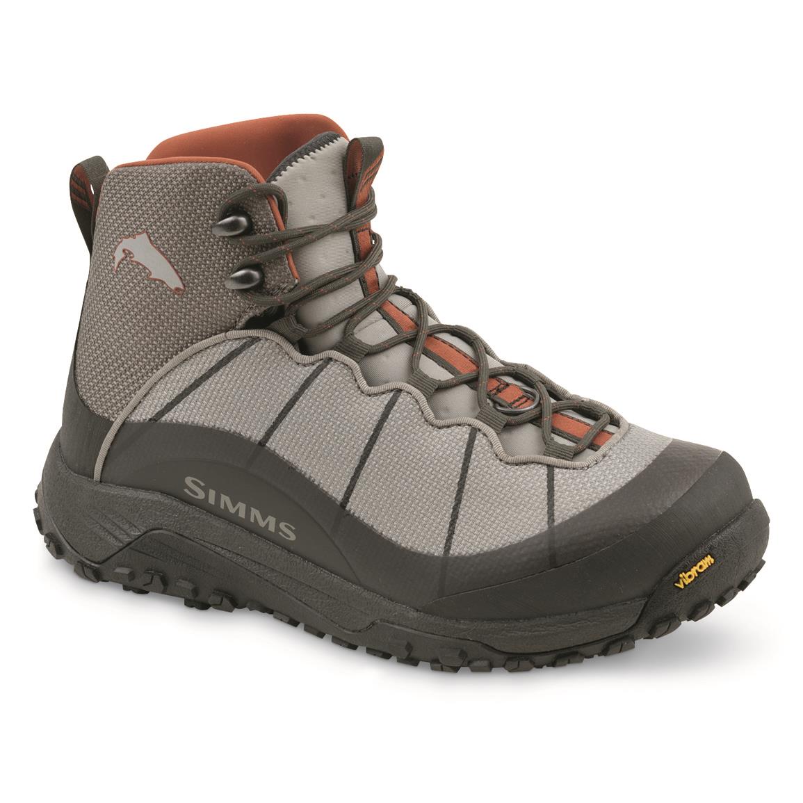 Simms Women's Flyweight Wading Boots, Rubber Sole, Cinder