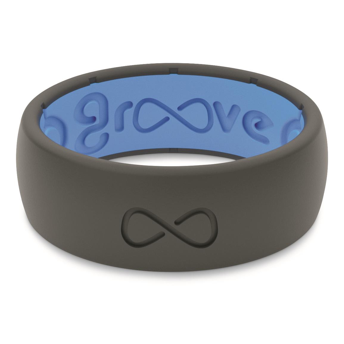 Groove Life Solid Men's Silicone Ring, Deep Stone