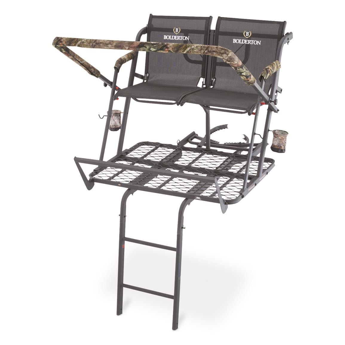 Bolderton 18' 2-Man Ladder Tree Stand with Grizzly Grip