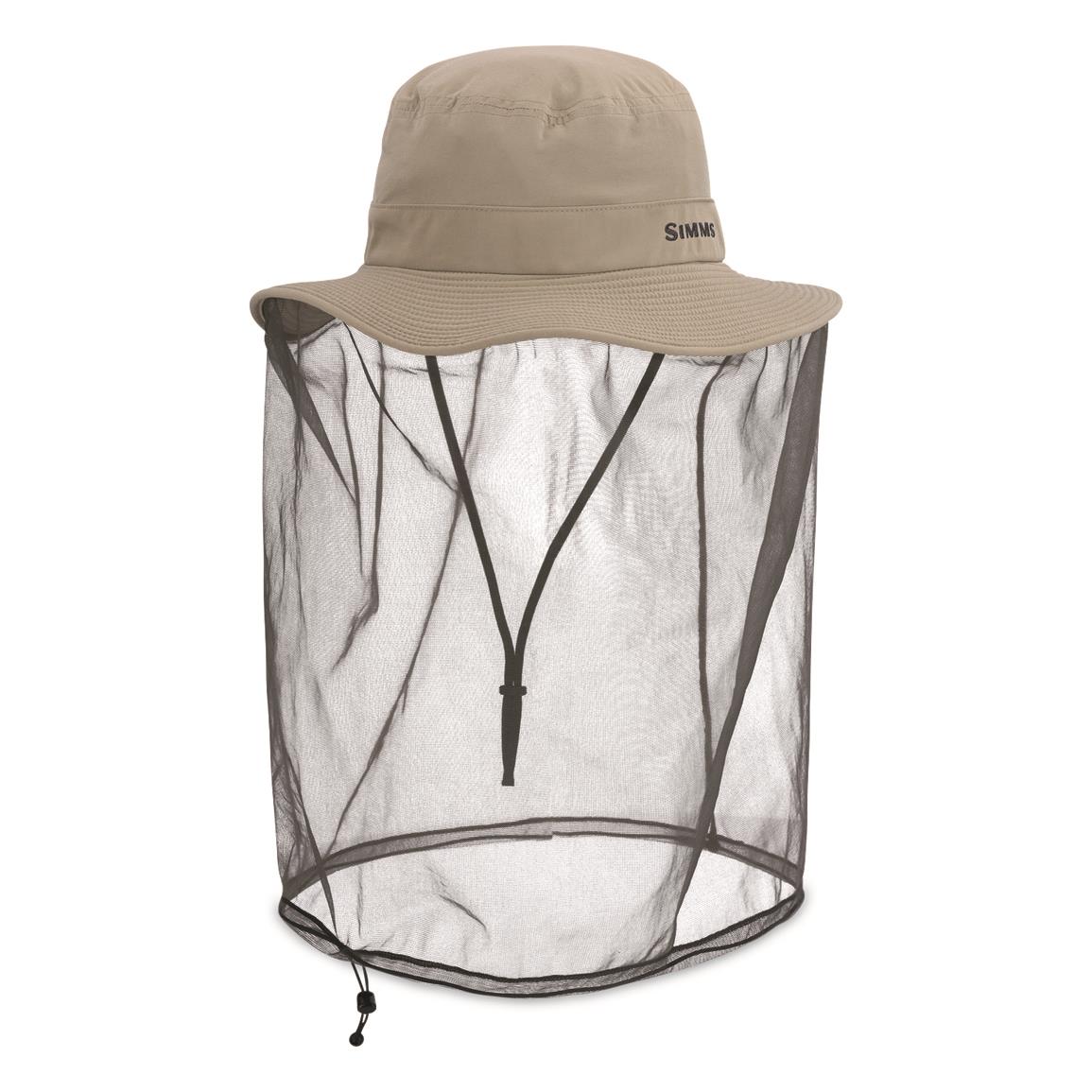 Simms Men's BugStopper Net Sombrero Hat, Stone
