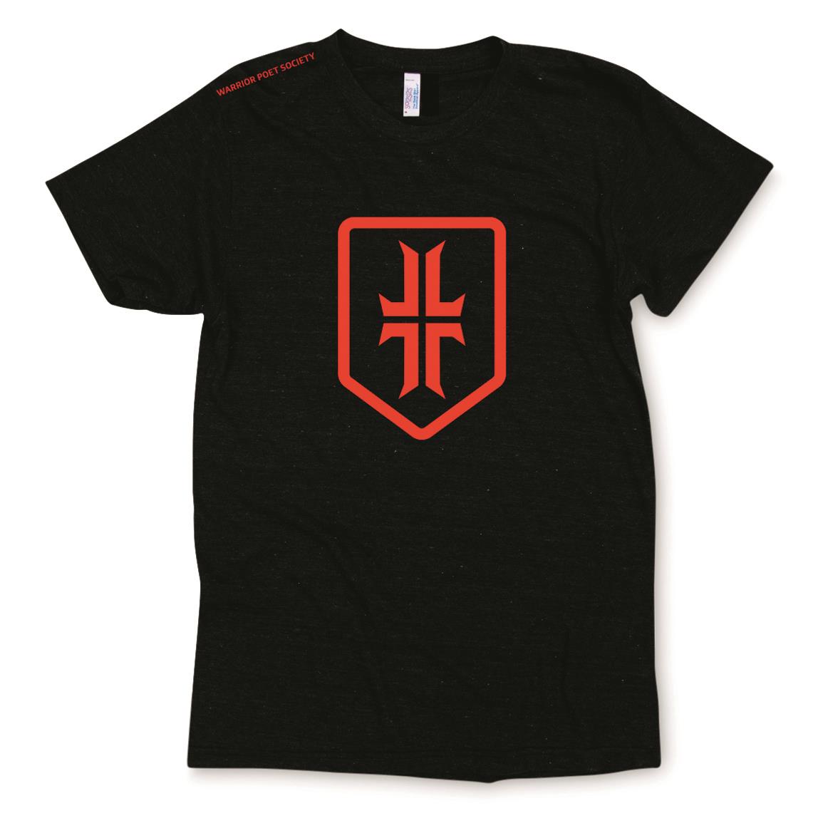 Warrior Poet Society Shield T-shirt, Black/Red