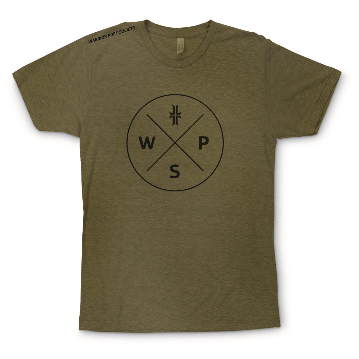 Warrior Poet Society Badge T-shirt, Olive/Black
