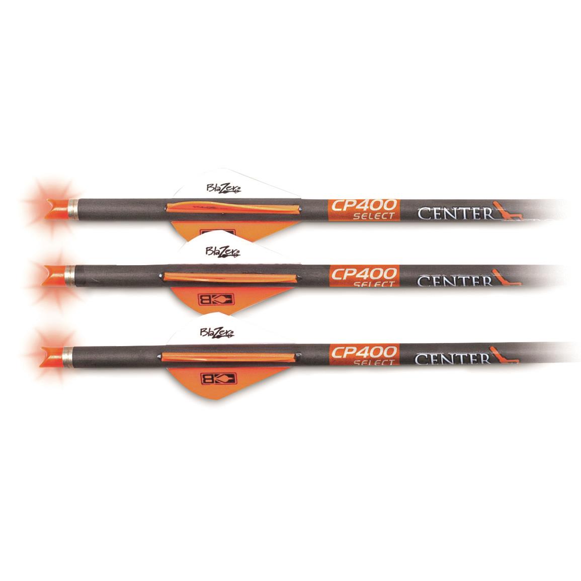 CenterPoint CP400 Select Carbon Arrow with Lighted Nock, 3 Pack