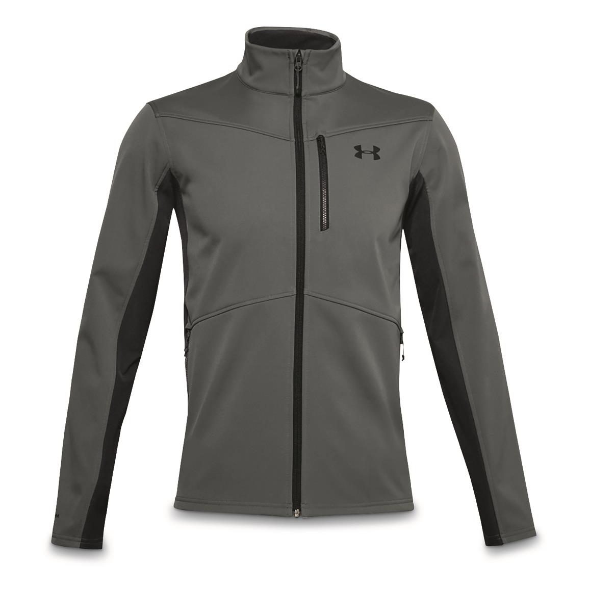Under Armour Men's ColdGear Infrared Shield Jacket, Pitch Gray/pitch Gray/black